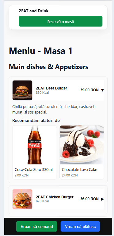 Meniu pe mobil – wsRestaurant