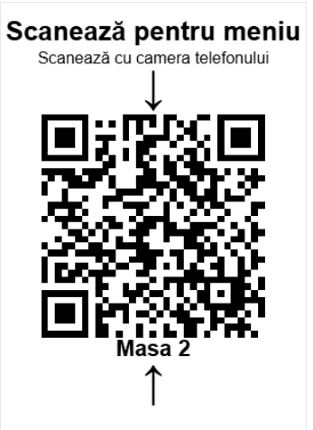 Scan QR pe masa