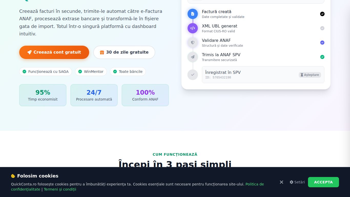 QuickConta.ro - Facturare Online - Site SaaS / Fintech